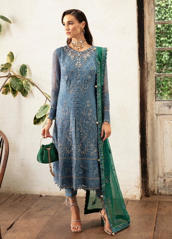 Gulaal | Embroidered Chiffon Eid Collection | HELIA - by - Libasekhas UK - Registered Vendor of : Gulaal - 100% Original Designer Dresss