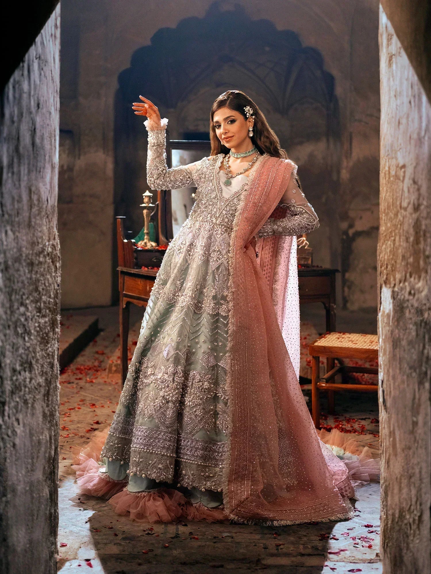 Maryam Hussain | Gulaab Wedding Formals 24 | Roshan - by - Libasekhas UK - Registered Vendor of : Maryam Hussain - 100% Original Designer Dresss