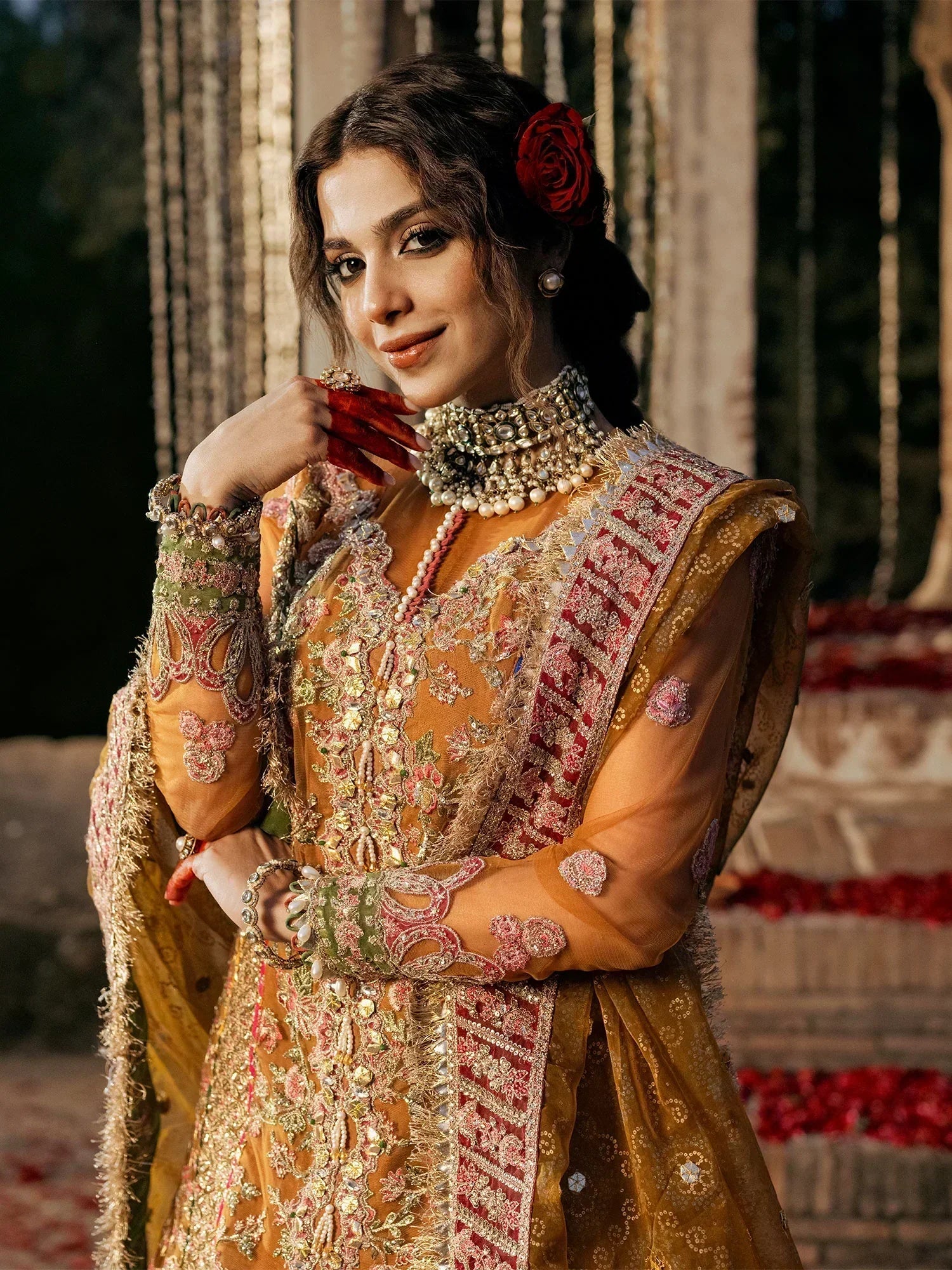 Maryam Hussain | Gulaab Wedding Formals 24 | Sandli - by - Libasekhas UK - Registered Vendor of : Maryam Hussain - 100% Original Designer Dresss
