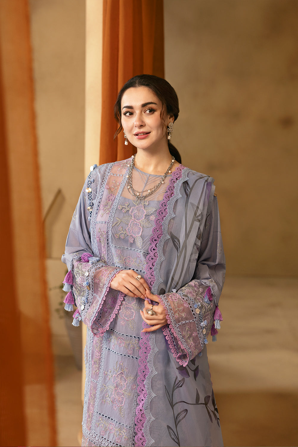 Saira Rizwan | Luxury Lawn 25 |EDRINA-SRL25-03 - by - Libasekhas UK - Registered Vendor of : Saira Rizwan - 100% Original Designer Dresss