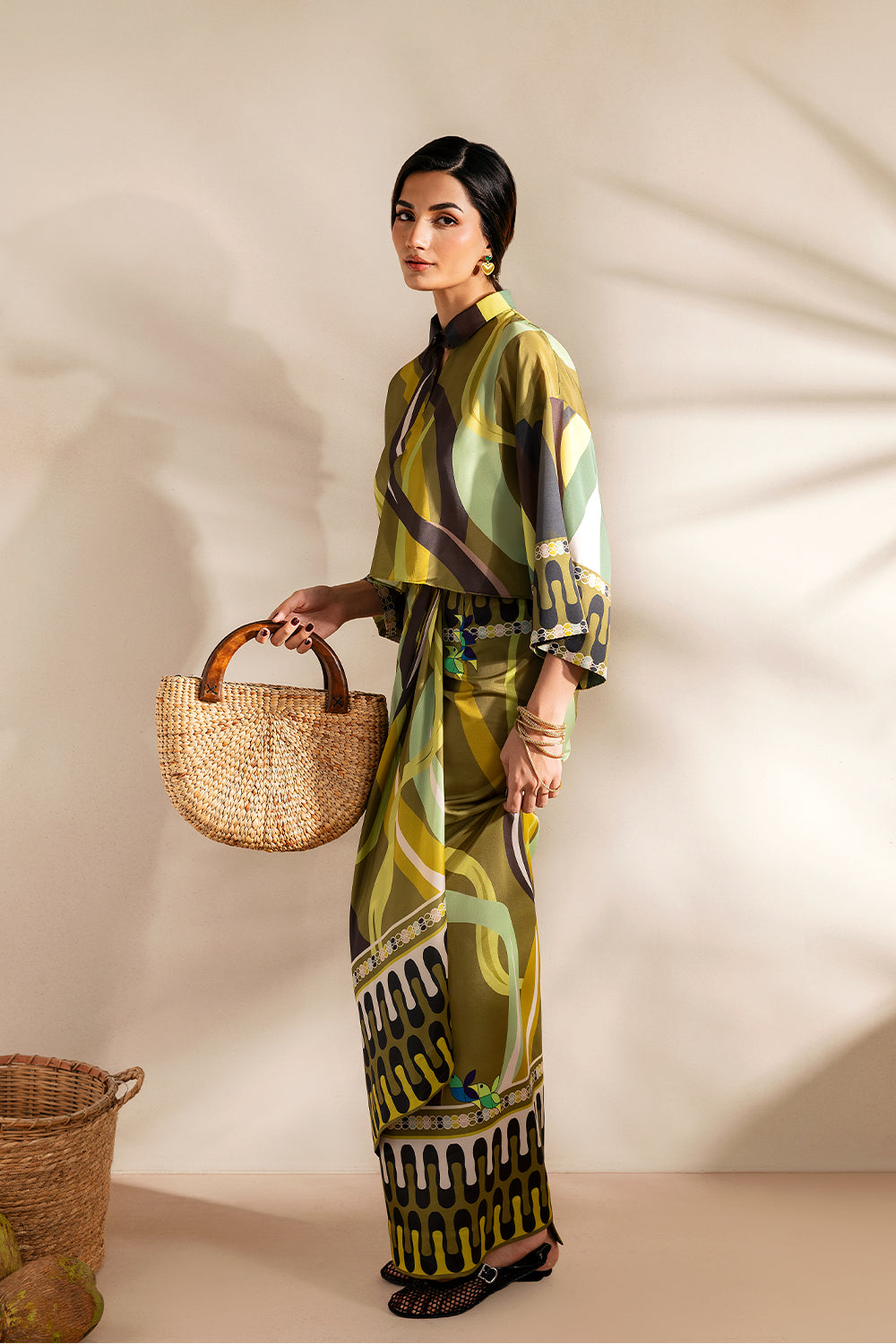 Saira Rizwan | Silk Coords 25 | GOLDEN GUAVA - SRSP-25-07 - by Libasekhas UK - Registered Vendor of : Saira Rizwan - 100% Original Designer Dress