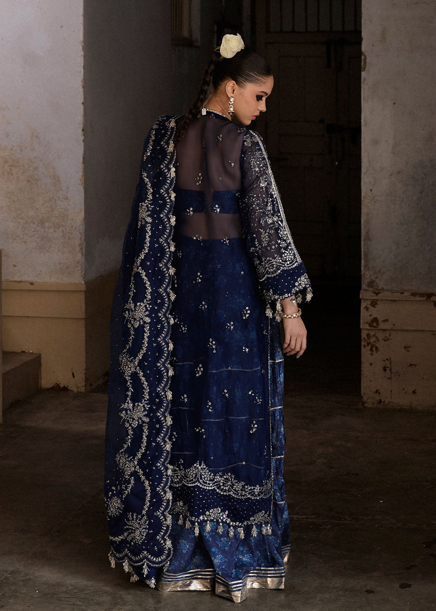 Hussain Rehar | Darlings Festive 25 | Safa - by - Libasekhas UK - Registered Vendor of : Hussain Rehar - 100% Original Designer Dresss