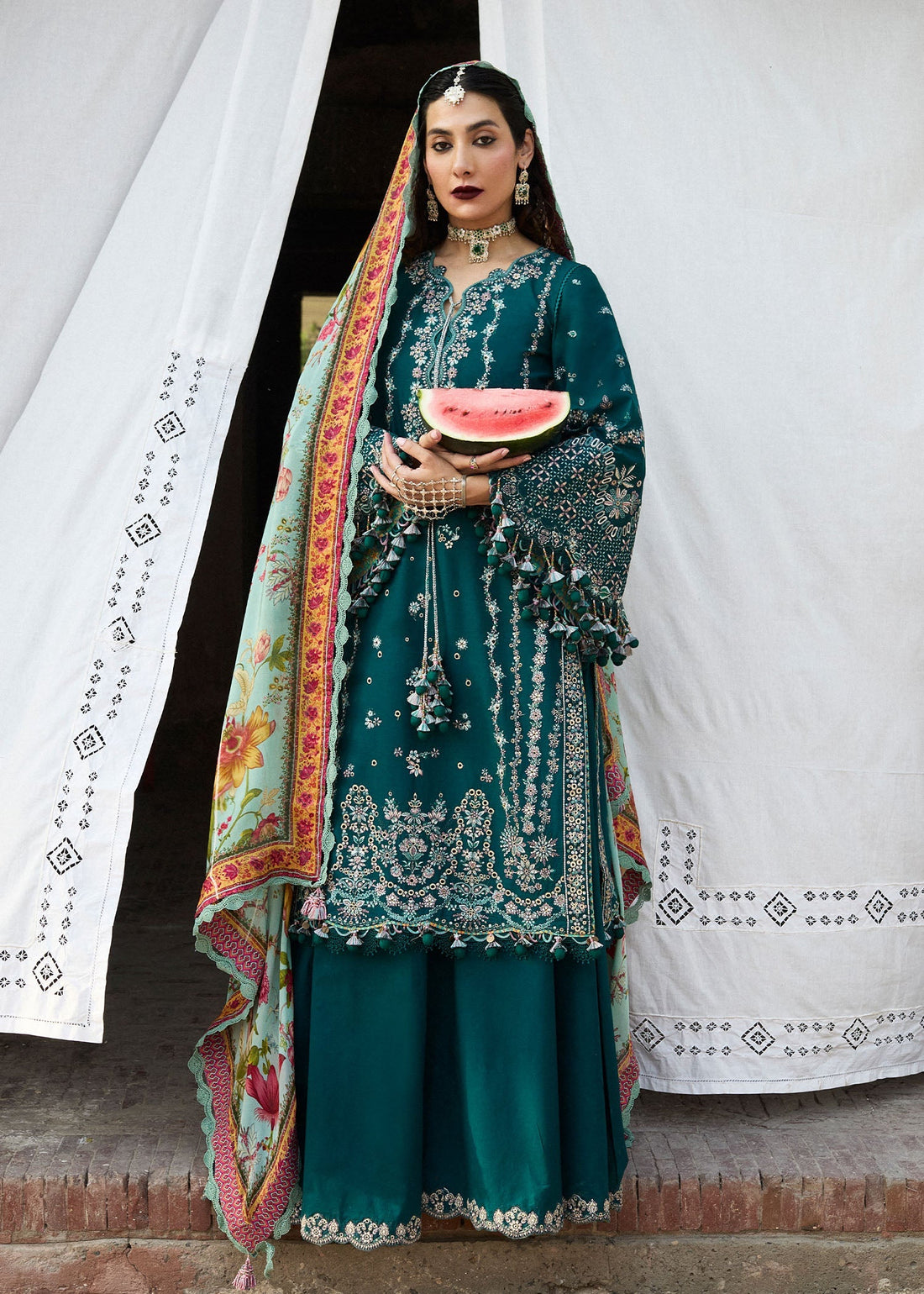 Hussain Rehar | Nirmal SS 25 | Saher - by - Libasekhas UK - Registered Vendor of : Hussain Rehar - 100% Original Designer Dresss