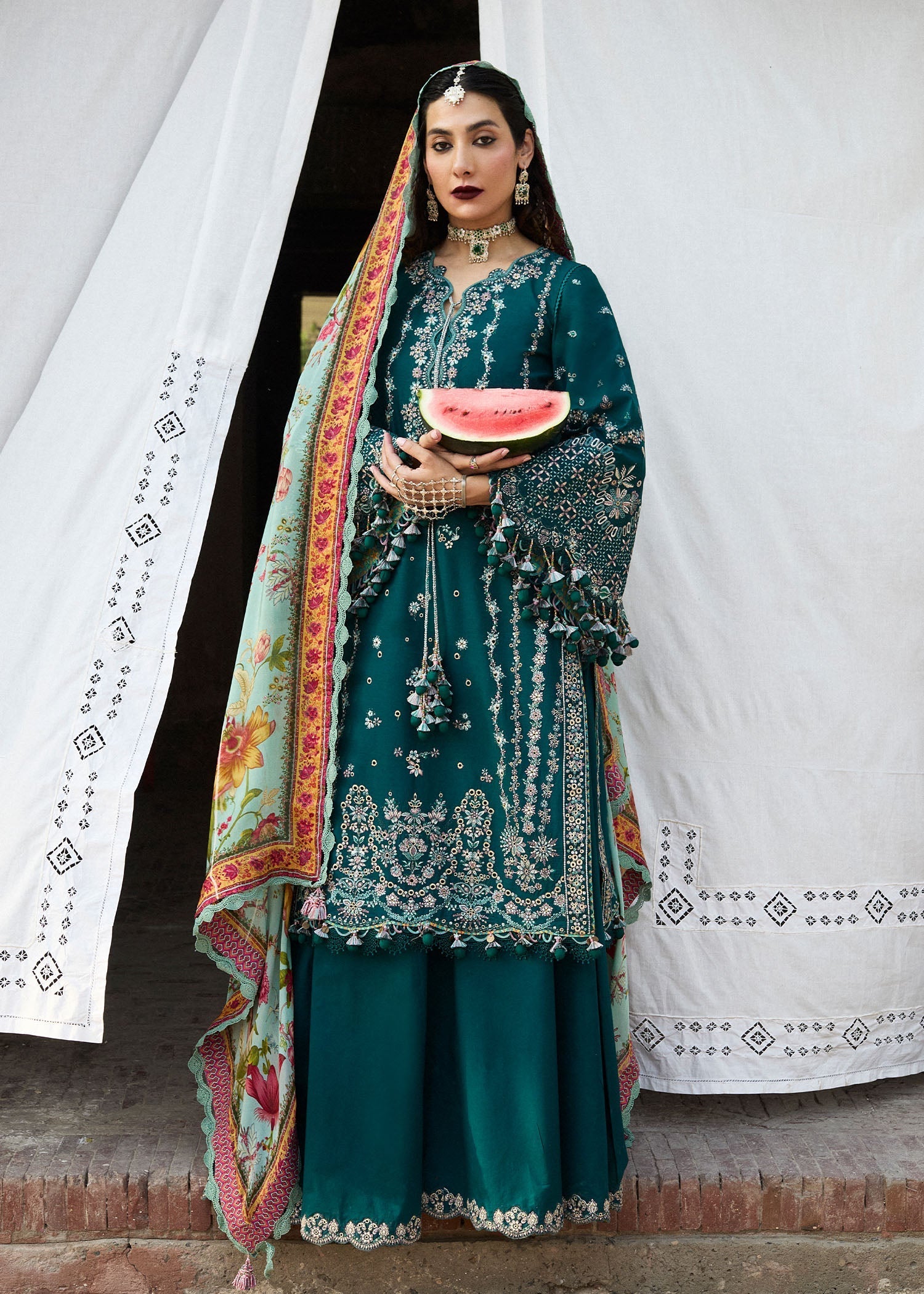 Hussain Rehar | Nirmal SS 25 | Saher - by - Libasekhas UK - Registered Vendor of : Hussain Rehar - 100% Original Designer Dresss