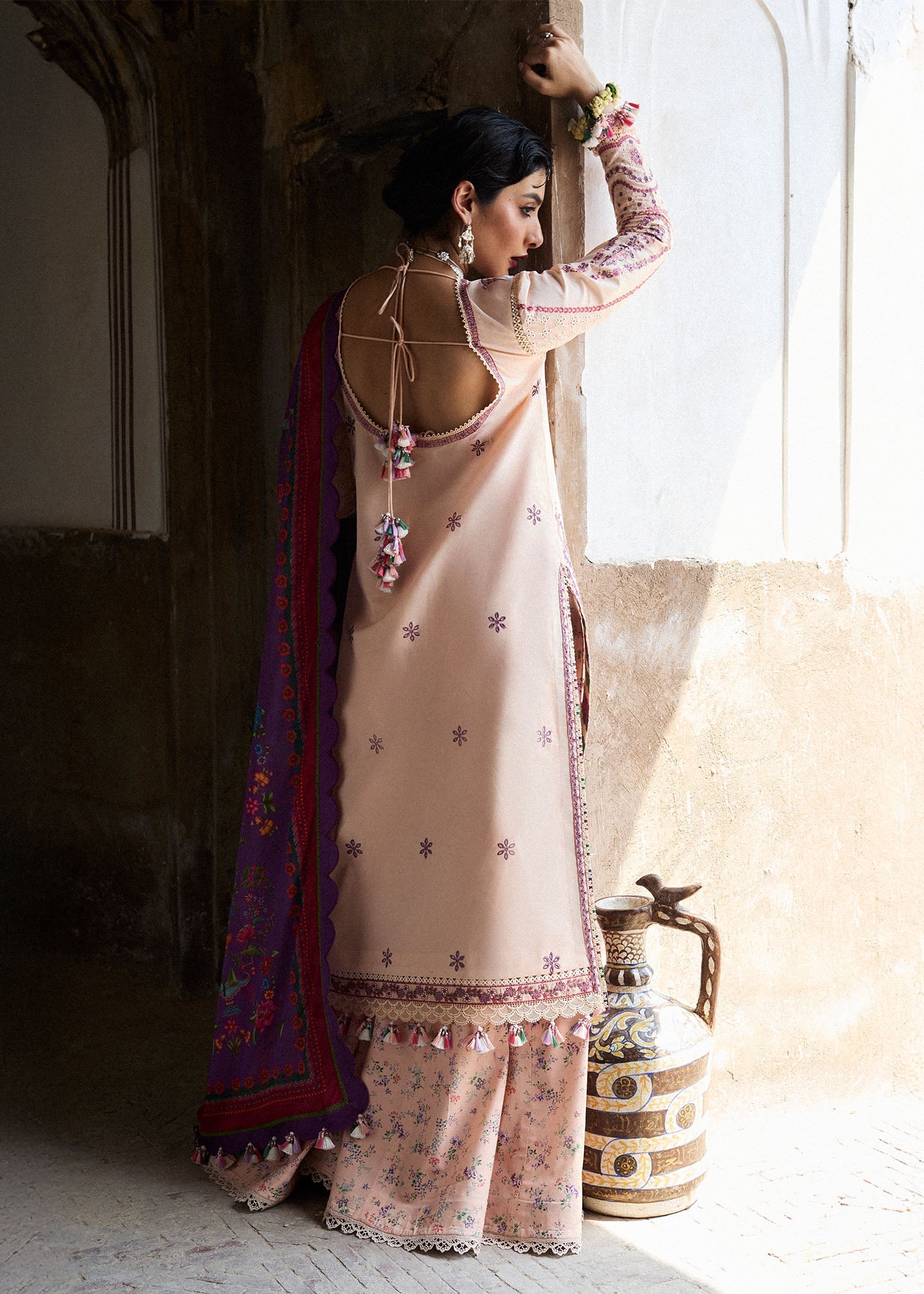 Hussain Rehar | Nirmal SS 25 | Lehr - by - Libasekhas UK - Registered Vendor of : Hussain Rehar - 100% Original Designer Dresss