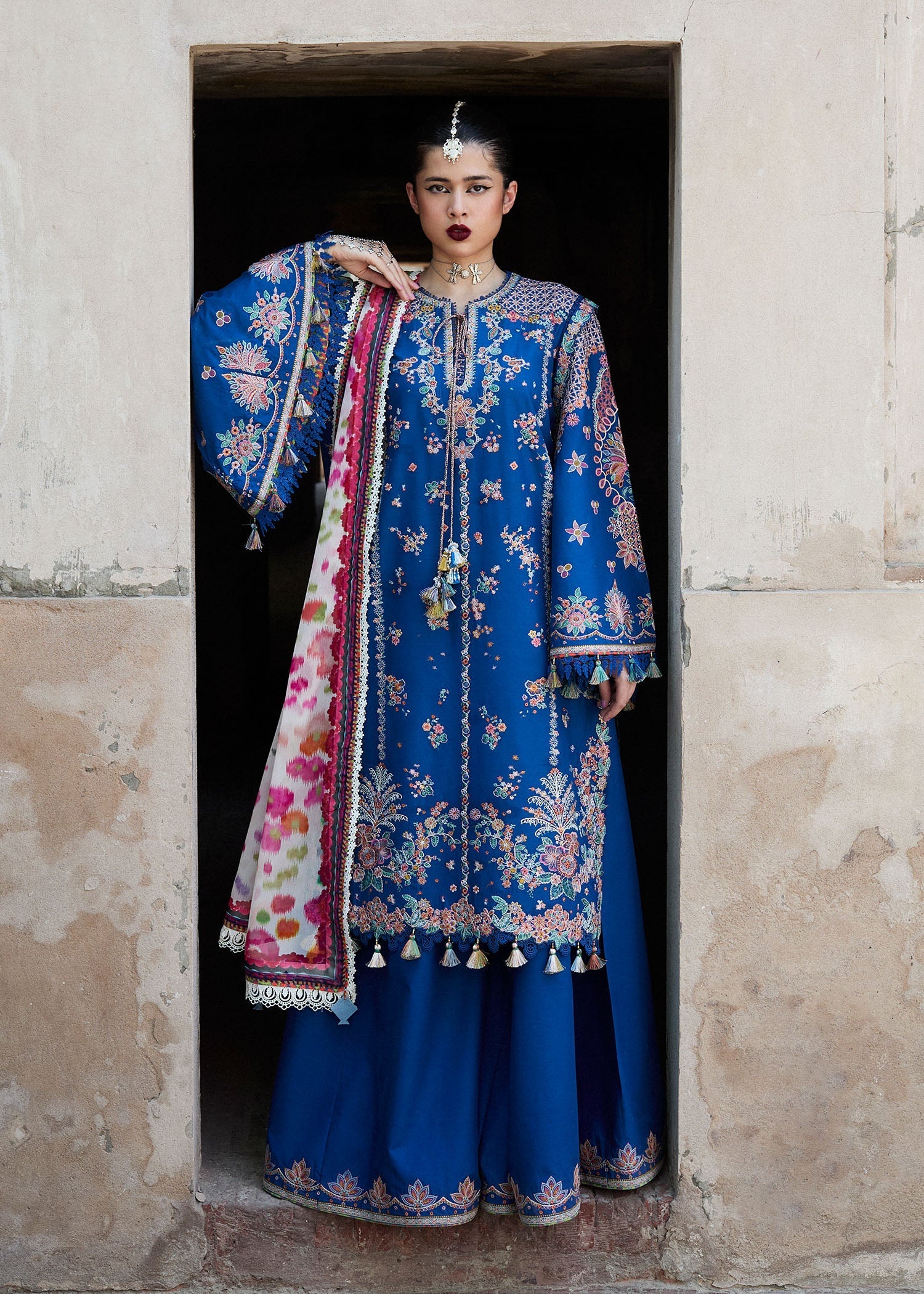 Hussain Rehar | Nirmal SS 25 | Zarqa - by - Libasekhas UK - Registered Vendor of : Hussain Rehar - 100% Original Designer Dresss