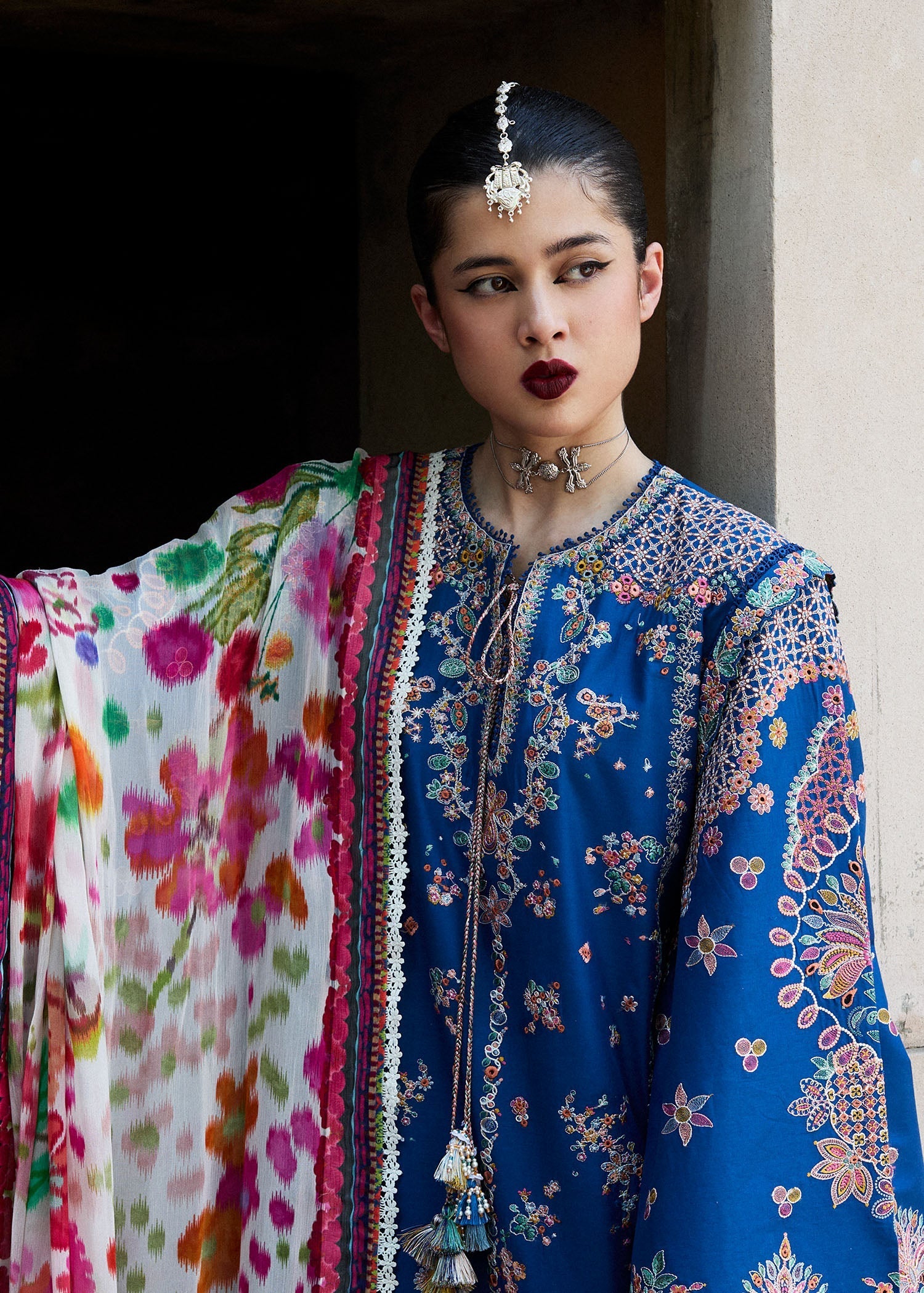 Hussain Rehar | Nirmal SS 25 | Zarqa - by - Libasekhas UK - Registered Vendor of : Hussain Rehar - 100% Original Designer Dresss