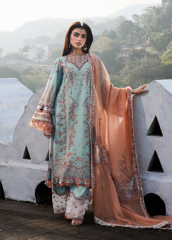 Hussain Rehar | Luxury Lawn 25 | Malibu - by - Libasekhas UK - Registered Vendor of : Hussain Rehar - 100% Original Designer Dresss