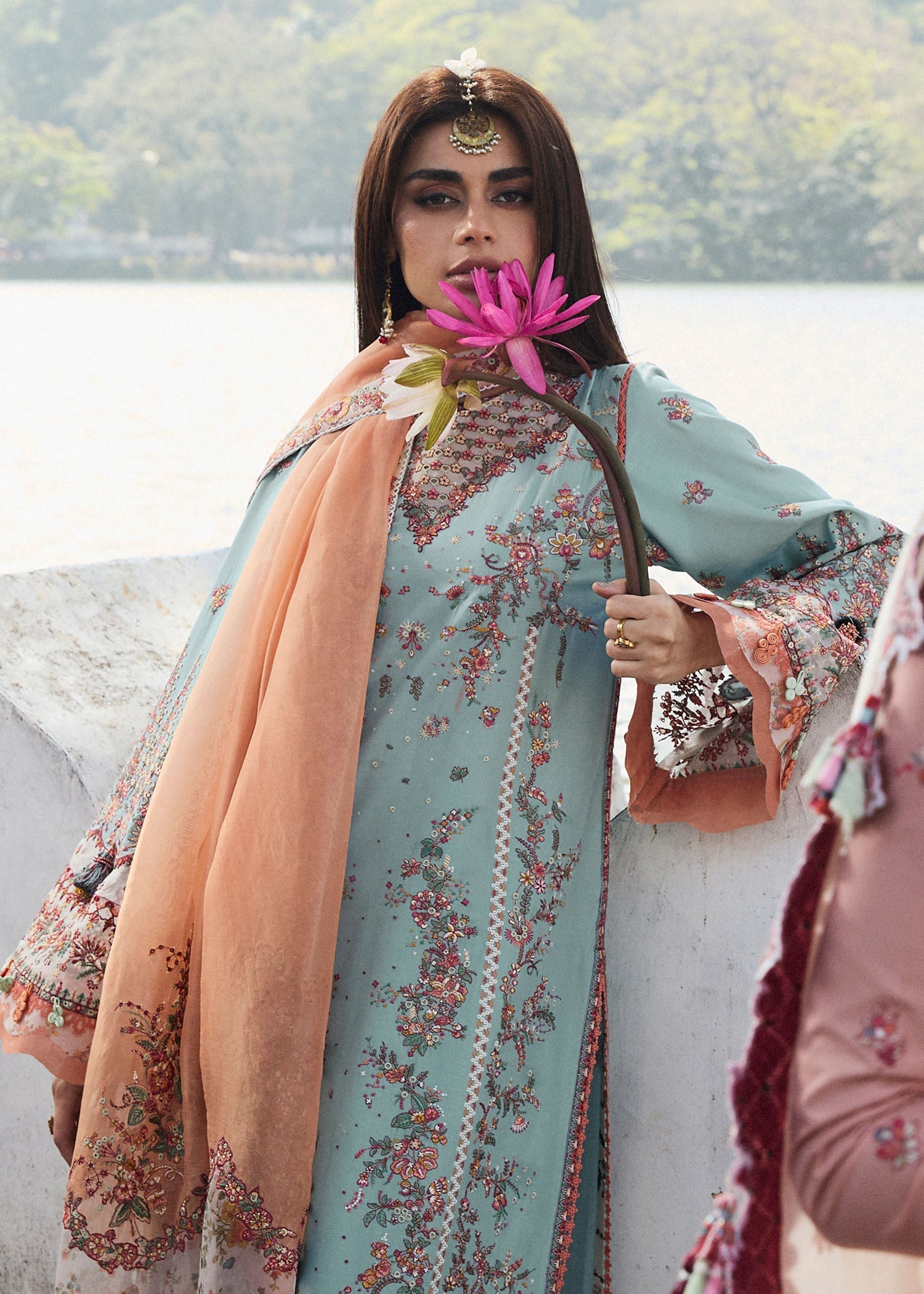 Hussain Rehar | Luxury Lawn 25 | Malibu - by - Libasekhas UK - Registered Vendor of : Hussain Rehar - 100% Original Designer Dresss