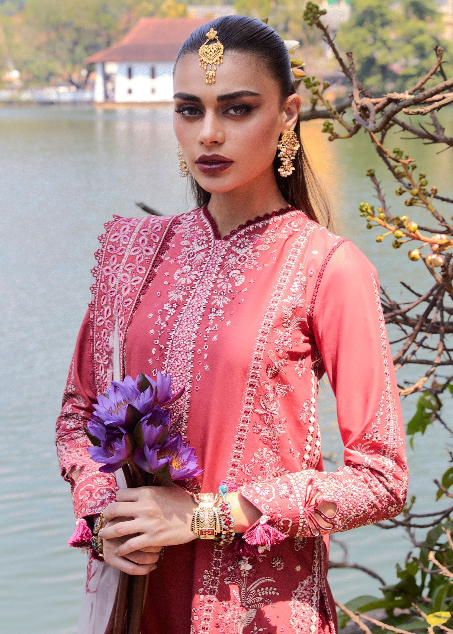 Hussain Rehar | Luxury Lawn 25 | Flare - by - Libasekhas UK - Registered Vendor of : Hussain Rehar - 100% Original Designer Dresss