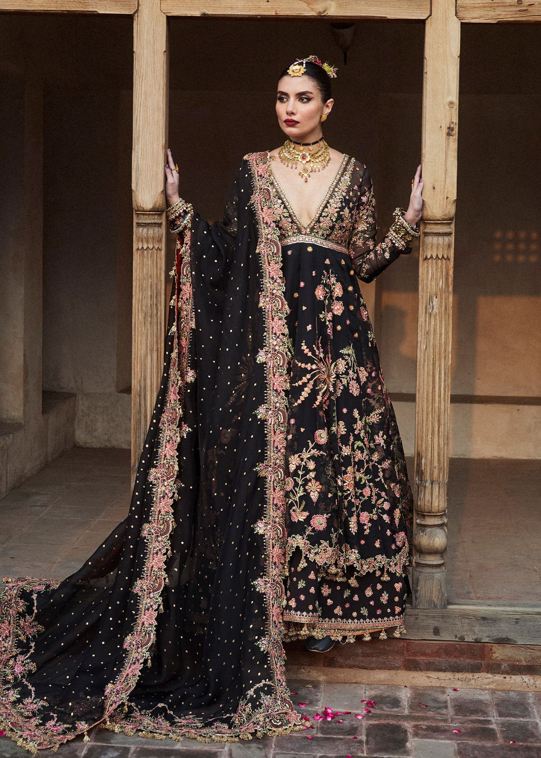 Hussain Rehar | Festive Formals 24 |  Pathaar - by - Libasekhas UK - Registered Vendor of : Hussain Rehar - 100% Original Designer Dresss