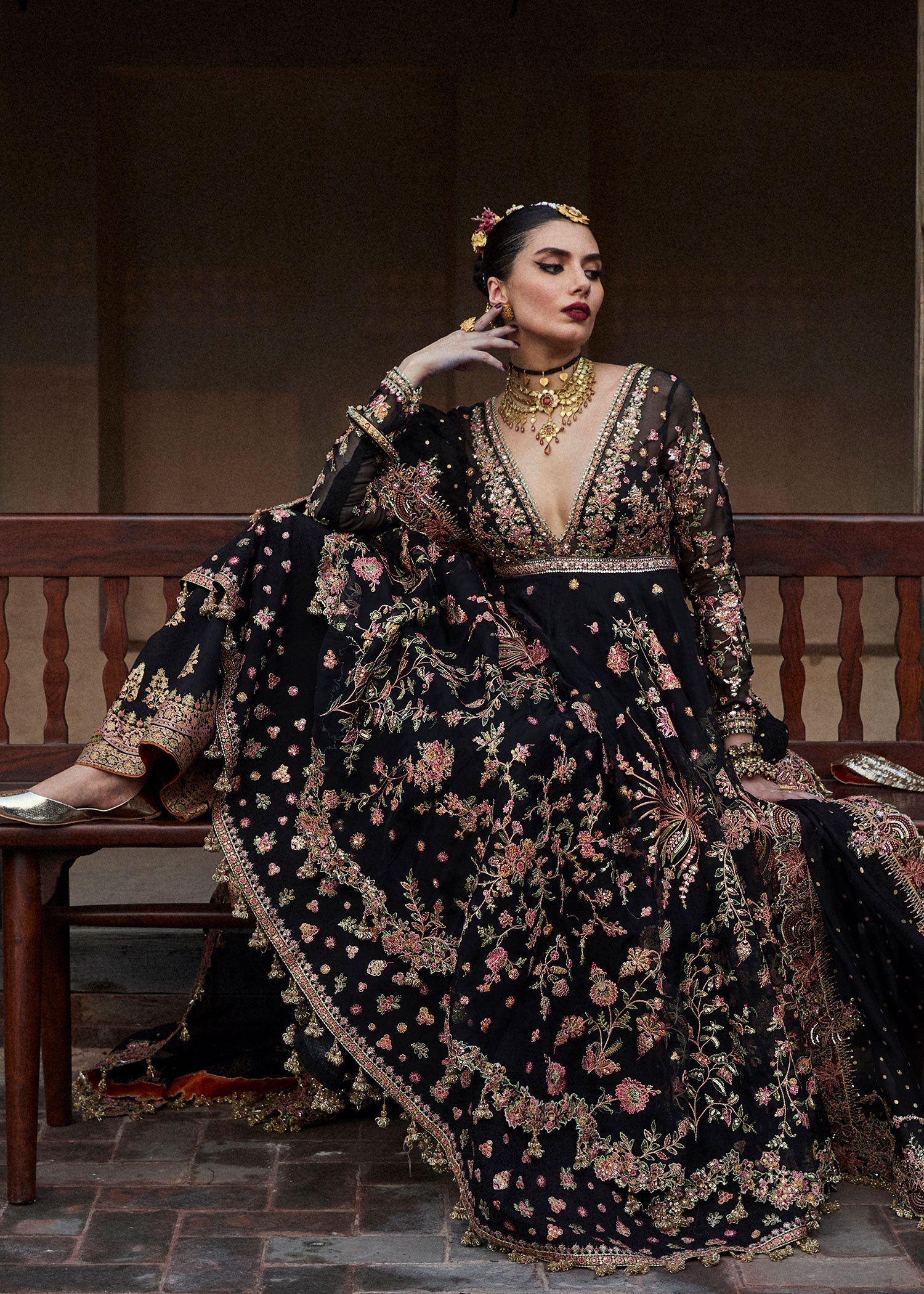 Hussain Rehar | Festive Formals 24 |  Pathaar - by - Libasekhas UK - Registered Vendor of : Hussain Rehar - 100% Original Designer Dresss