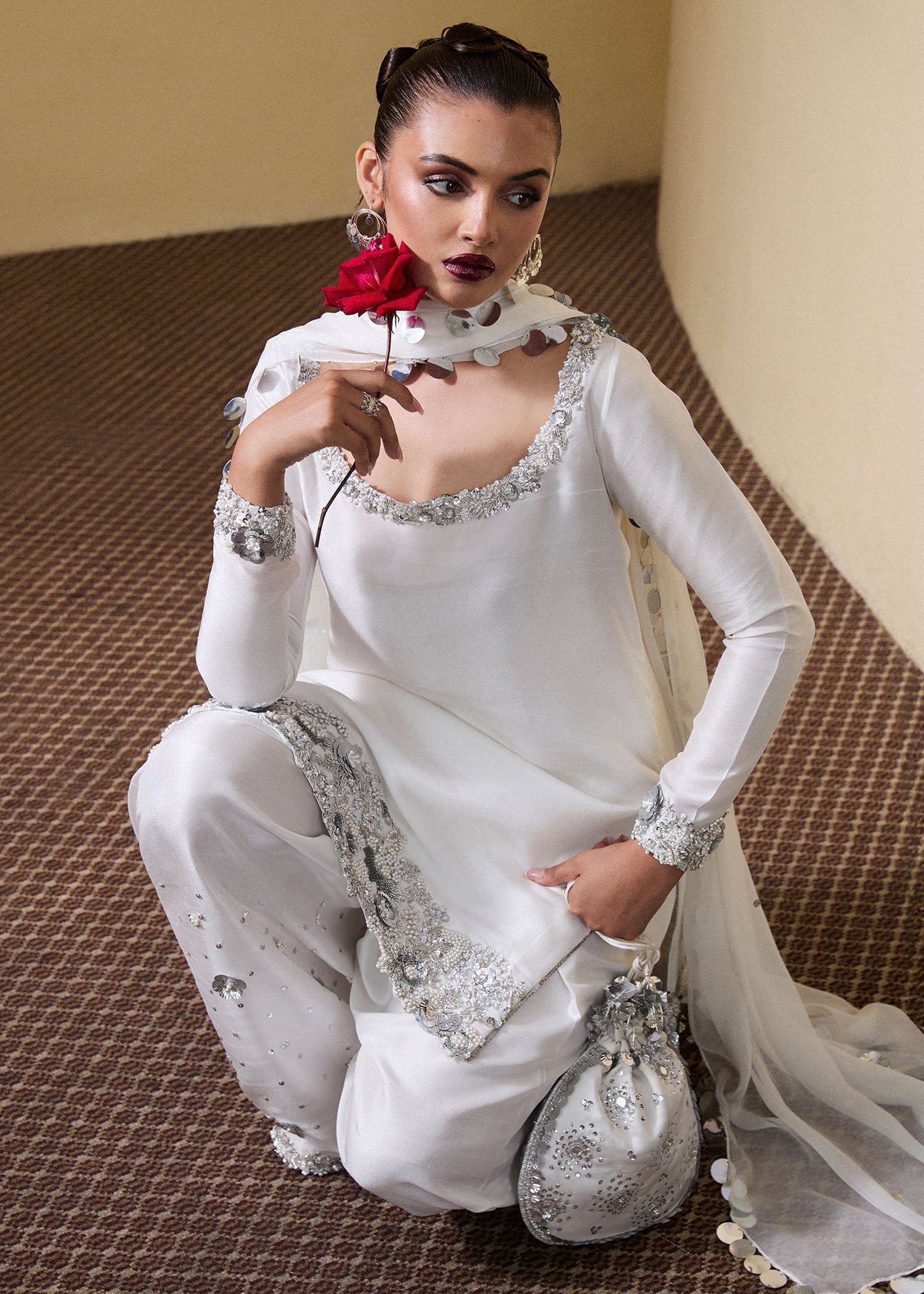 Hussain Rehar | SS Luxury Pret 25 | Swoon - by - Libasekhas UK - Registered Vendor of : Hussain Rehar - 100% Original Designer Dresss
