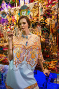 Mushq | La Dolce Hemline Prints 25 | Water Lily - by - Libasekhas UK - Registered Vendor of : Mushq - 100% Original Designer Dresss