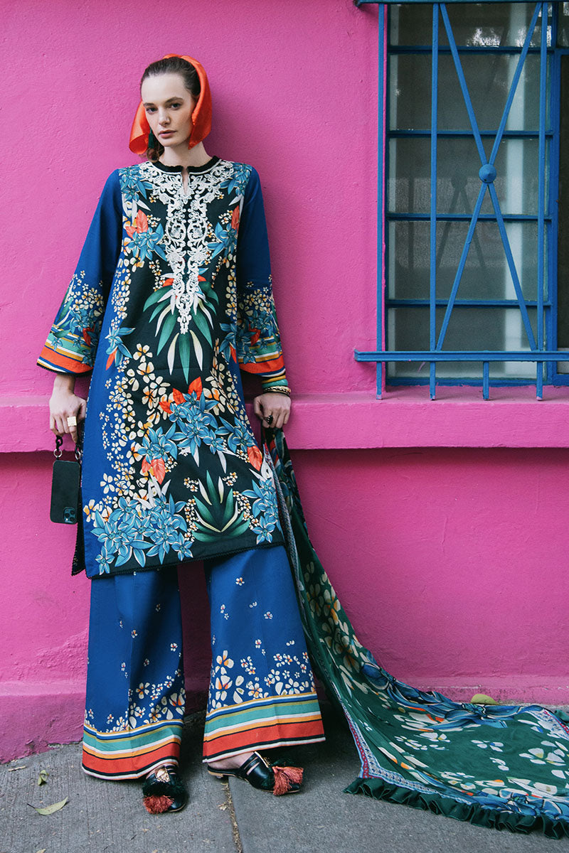 Mushq | La Dolce Hemline Prints 25 | Life of Irises - by - Libasekhas UK - Registered Vendor of : Mushq - 100% Original Designer Dresss