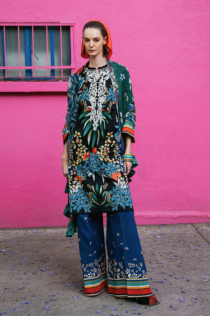 Mushq | La Dolce Hemline Prints 25 | Life of Irises - by - Libasekhas UK - Registered Vendor of : Mushq - 100% Original Designer Dresss