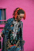 Mushq | La Dolce Hemline Prints 25 | Life of Irises - by - Libasekhas UK - Registered Vendor of : Mushq - 100% Original Designer Dresss