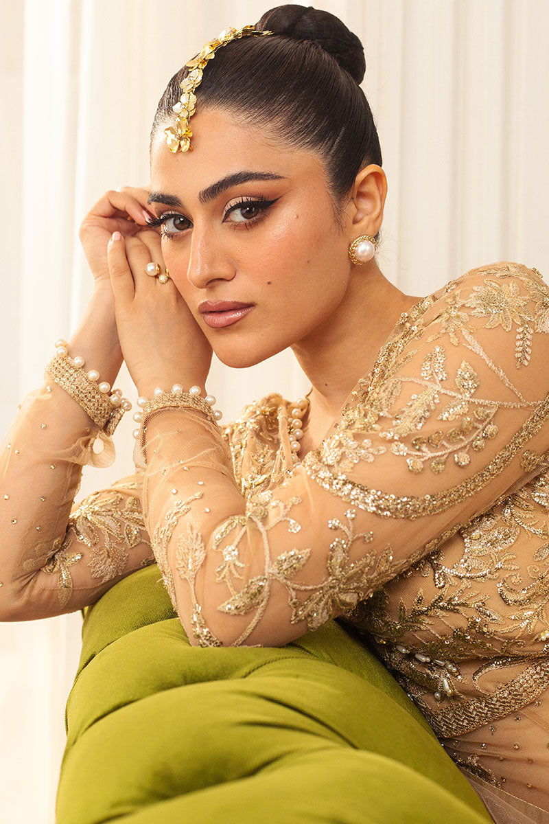Mushq | Hemline Aura Debut Wedding Formals | CHAMOIS - by - Libasekhas UK - Registered Vendor of : Mushq - 100% Original Designer Dresss