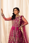 Mushq | Hemline Aura Debut Wedding Formals | FUCHSIA - by - Libasekhas UK - Registered Vendor of : Mushq - 100% Original Designer Dresss