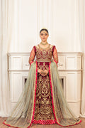 Mushq | Hemline Aura Debut Wedding Formals | SCARLET - by - Libasekhas UK - Registered Vendor of : Mushq - 100% Original Designer Dresss