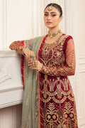 Mushq | Hemline Aura Debut Wedding Formals | SCARLET - by - Libasekhas UK - Registered Vendor of : Mushq - 100% Original Designer Dresss
