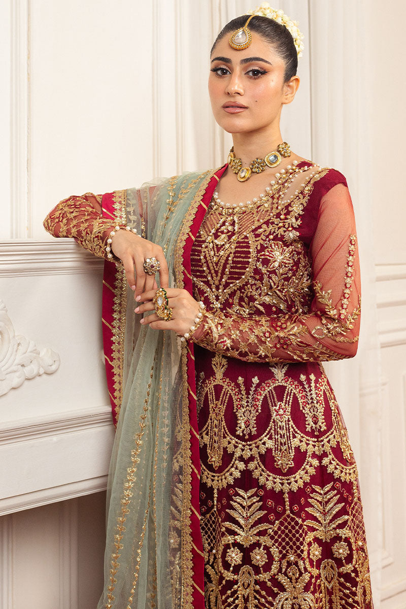 Mushq | Hemline Aura Debut Wedding Formals | SCARLET - by - Libasekhas UK - Registered Vendor of : Mushq - 100% Original Designer Dresss