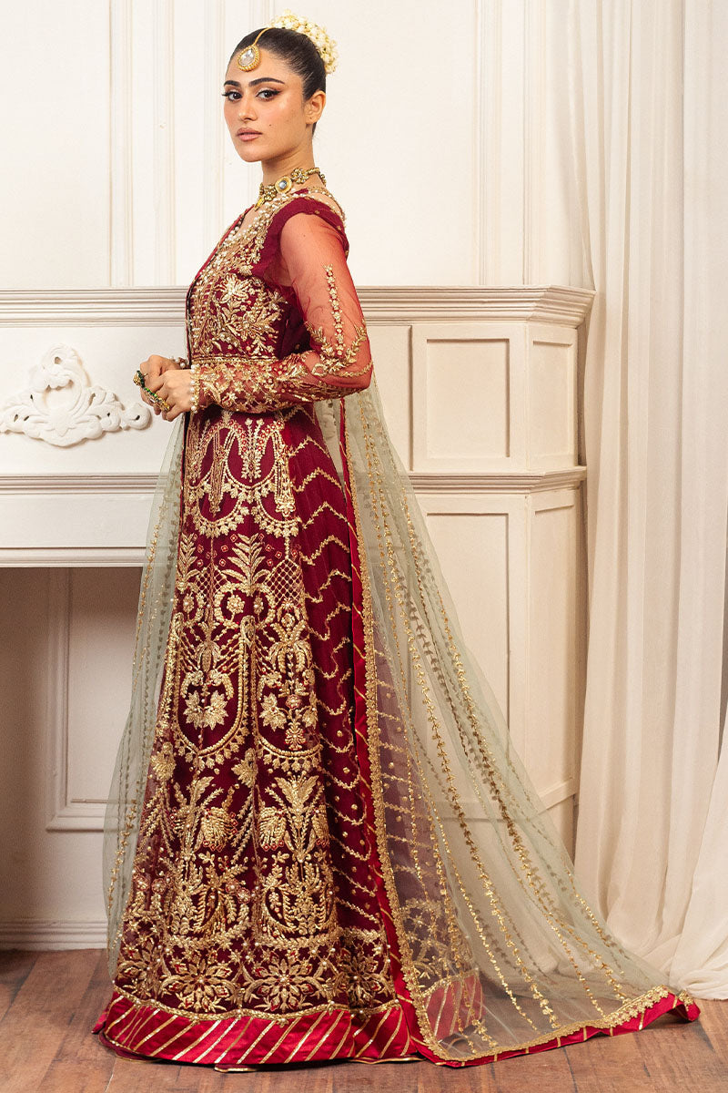 Mushq | Hemline Aura Debut Wedding Formals | SCARLET - by - Libasekhas UK - Registered Vendor of : Mushq - 100% Original Designer Dresss