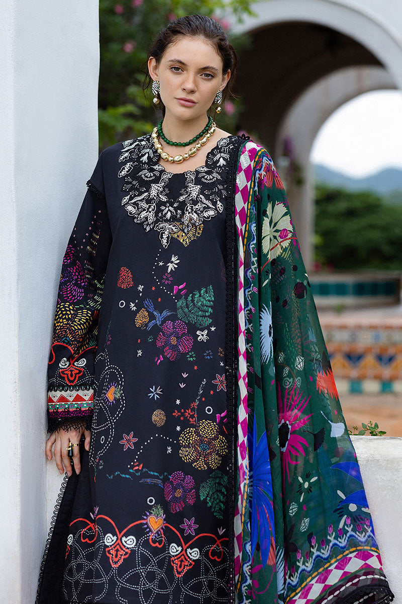 Mushq | Mirasol Printed Cambric | Medi Noche - by Libasekhas UK - Registered Vendor of : Mushq - 100% Original Designer Dress