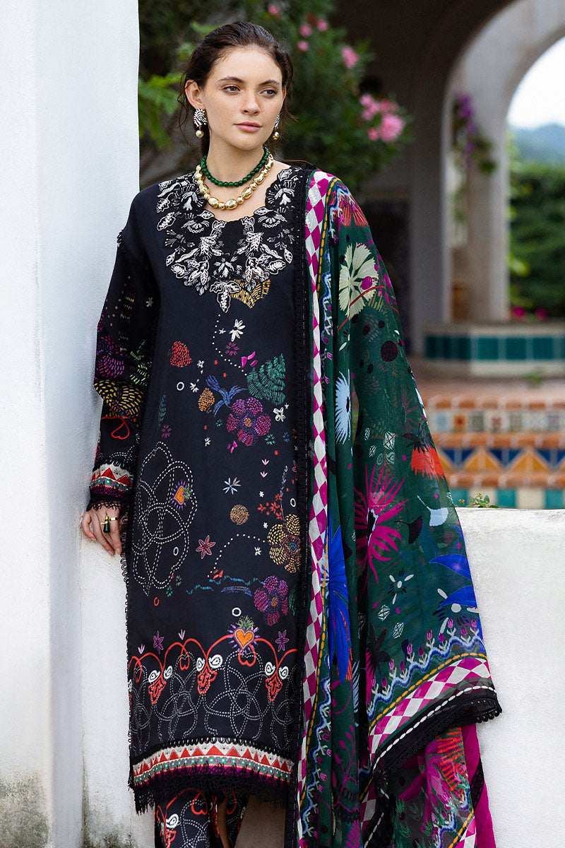 Mushq | Mirasol Printed Cambric | Medi Noche - by Libasekhas UK - Registered Vendor of : Mushq - 100% Original Designer Dress