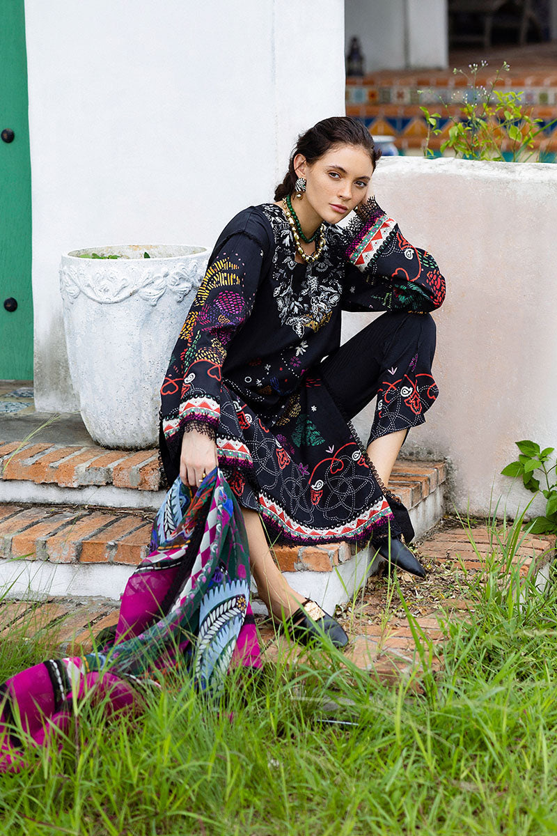 Mushq | Mirasol Printed Cambric | Medi Noche - by Libasekhas UK - Registered Vendor of : Mushq - 100% Original Designer Dress