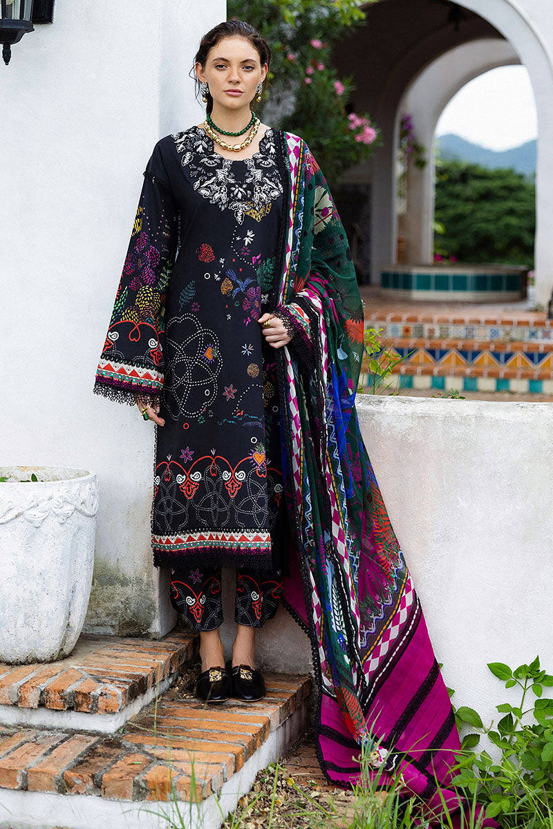 Mushq | Mirasol Printed Cambric | Medi Noche - by Libasekhas UK - Registered Vendor of : Mushq - 100% Original Designer Dress