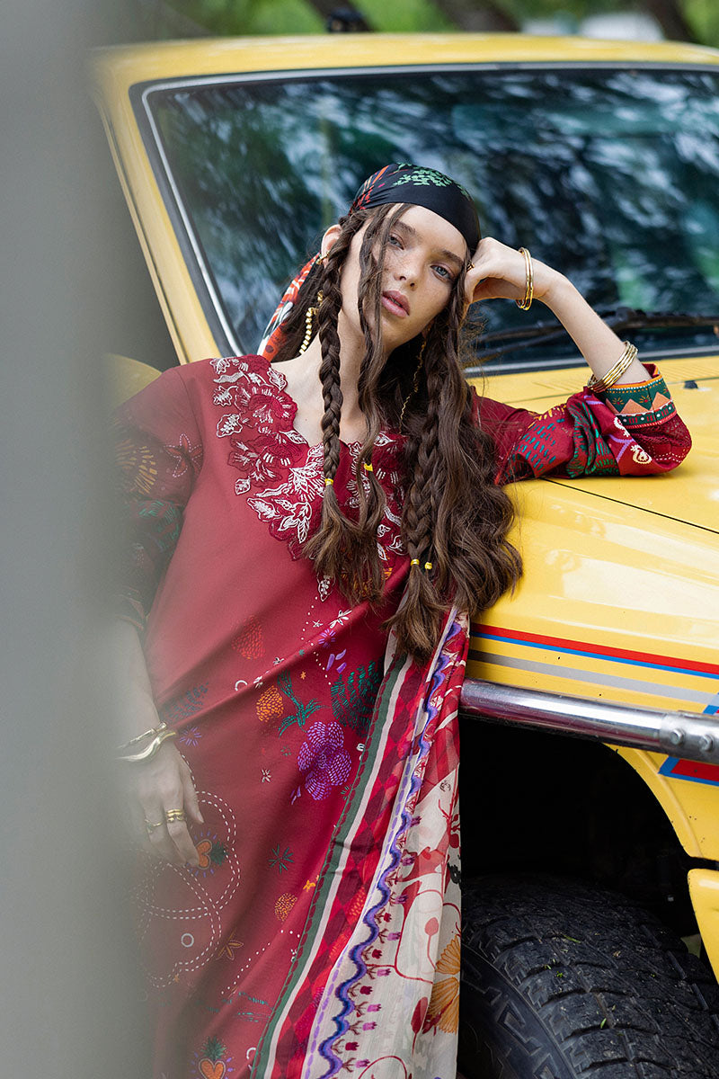 Mushq | Mirasol Printed Cambric | Amber Bosque - by Libasekhas UK - Registered Vendor of : Mushq - 100% Original Designer Dress
