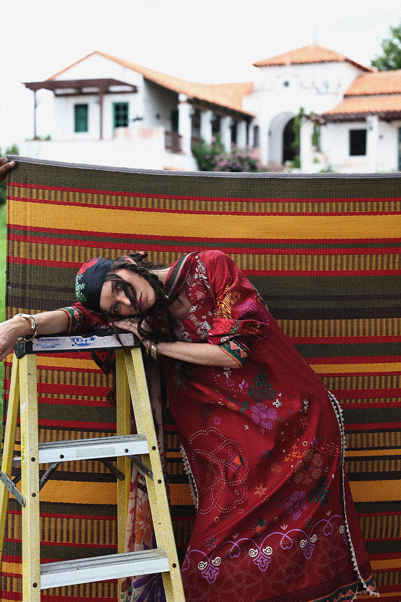 Mushq | Mirasol Printed Cambric | Amber Bosque - by Libasekhas UK - Registered Vendor of : Mushq - 100% Original Designer Dress
