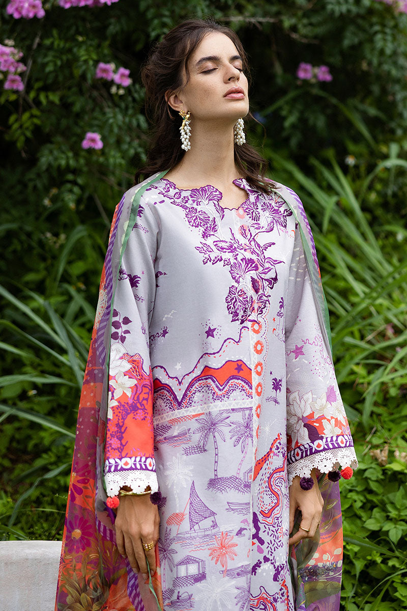 Mushq | Mirasol Printed Cambric | Luna Plata - by Libasekhas UK - Registered Vendor of : Mushq - 100% Original Designer Dress