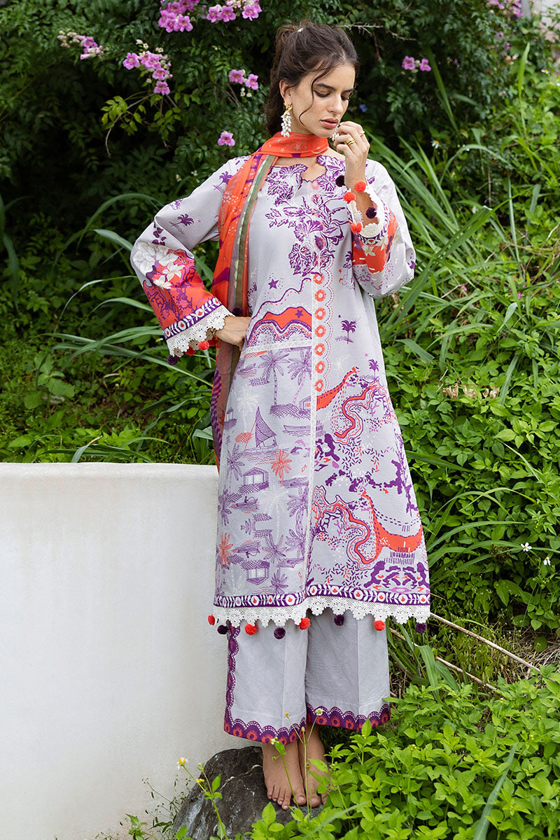 Mushq | Mirasol Printed Cambric | Luna Plata - by Libasekhas UK - Registered Vendor of : Mushq - 100% Original Designer Dress
