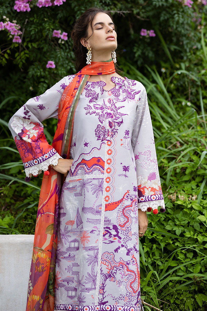 Mushq | Mirasol Printed Cambric | Luna Plata - by Libasekhas UK - Registered Vendor of : Mushq - 100% Original Designer Dress