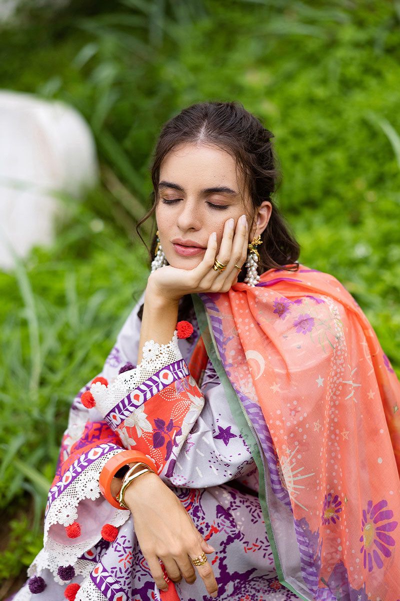 Mushq | Mirasol Printed Cambric | Luna Plata - by Libasekhas UK - Registered Vendor of : Mushq - 100% Original Designer Dress