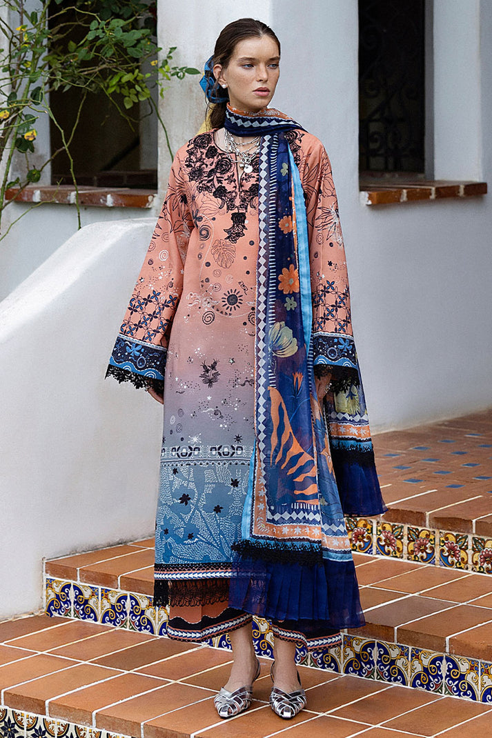 Mushq | Mirasol Printed Cambric | Viento Vivi - by Libasekhas UK - Registered Vendor of : Mushq - 100% Original Designer Dress