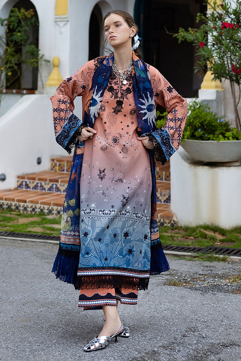 Mushq | Mirasol Printed Cambric | Viento Vivi - by Libasekhas UK - Registered Vendor of : Mushq - 100% Original Designer Dress