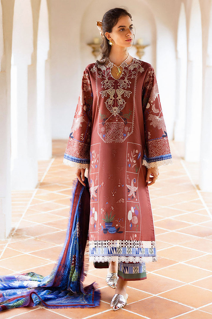 Mushq | Mirasol Printed Cambric | Santo Mio - by Libasekhas UK - Registered Vendor of : Mushq - 100% Original Designer Dress