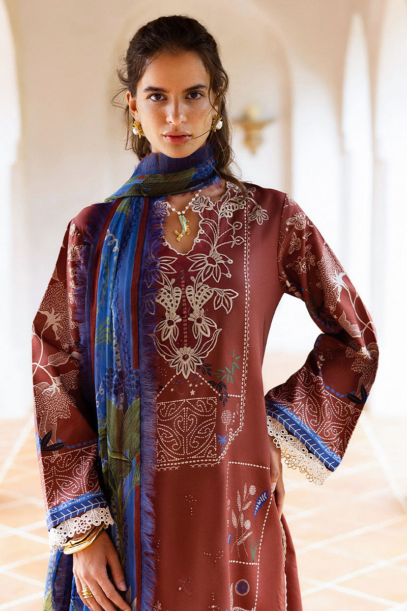 Mushq | Mirasol Printed Cambric | Santo Mio - by Libasekhas UK - Registered Vendor of : Mushq - 100% Original Designer Dress
