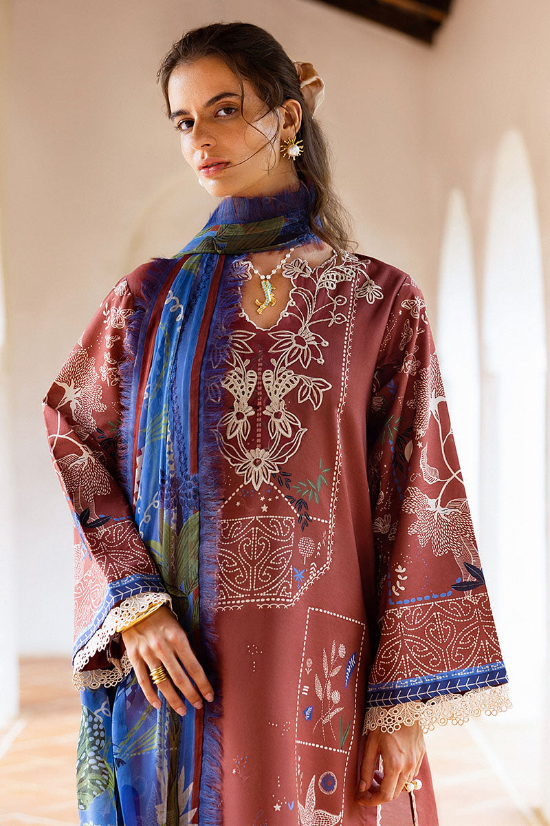 Mushq | Mirasol Printed Cambric | Santo Mio - by Libasekhas UK - Registered Vendor of : Mushq - 100% Original Designer Dress