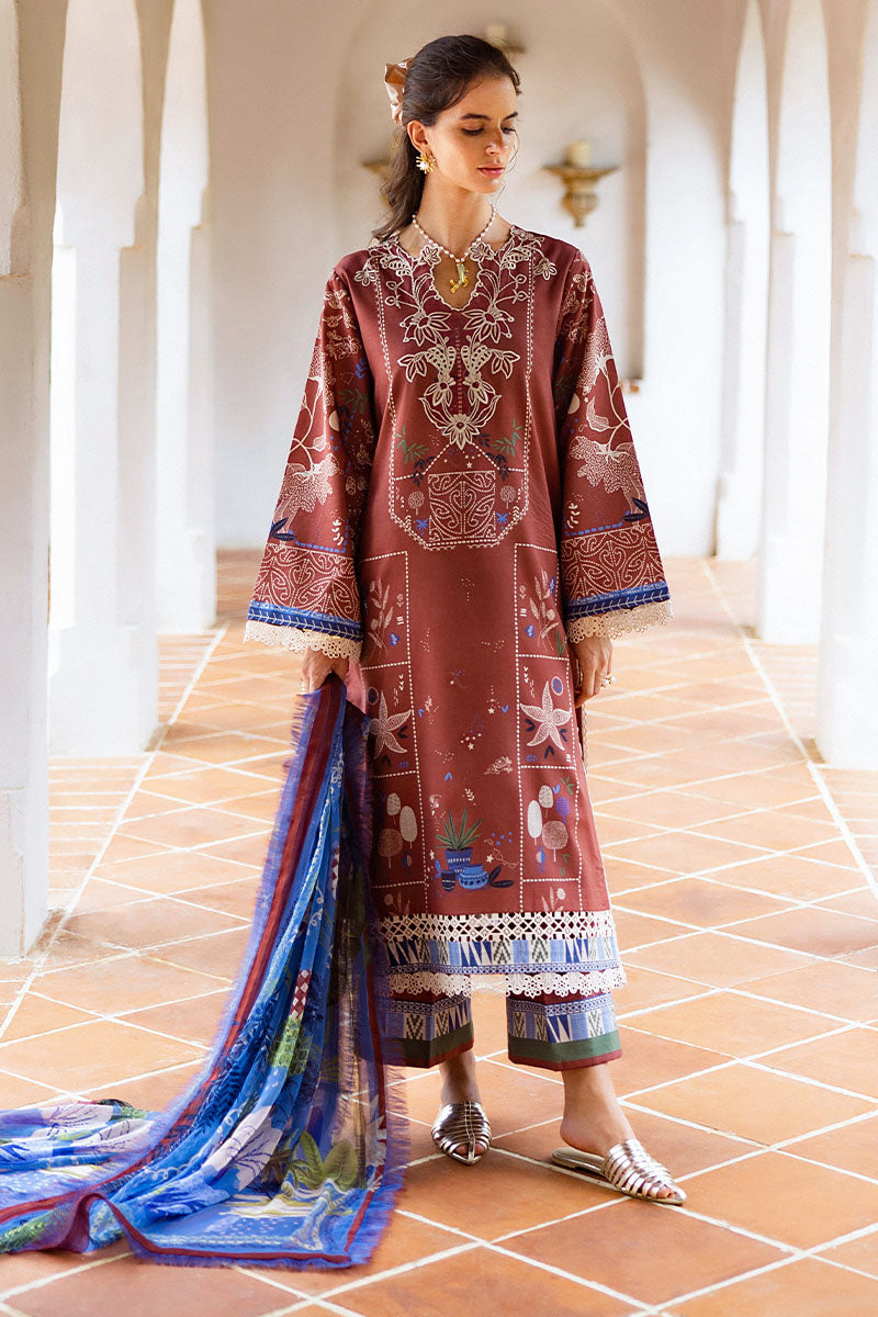 Mushq | Mirasol Printed Cambric | Santo Mio - by Libasekhas UK - Registered Vendor of : Mushq - 100% Original Designer Dress