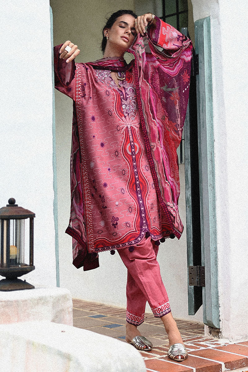 Mushq | Mirasol Printed Cambric | Coral Mar - by Libasekhas UK - Registered Vendor of : Mushq - 100% Original Designer Dress