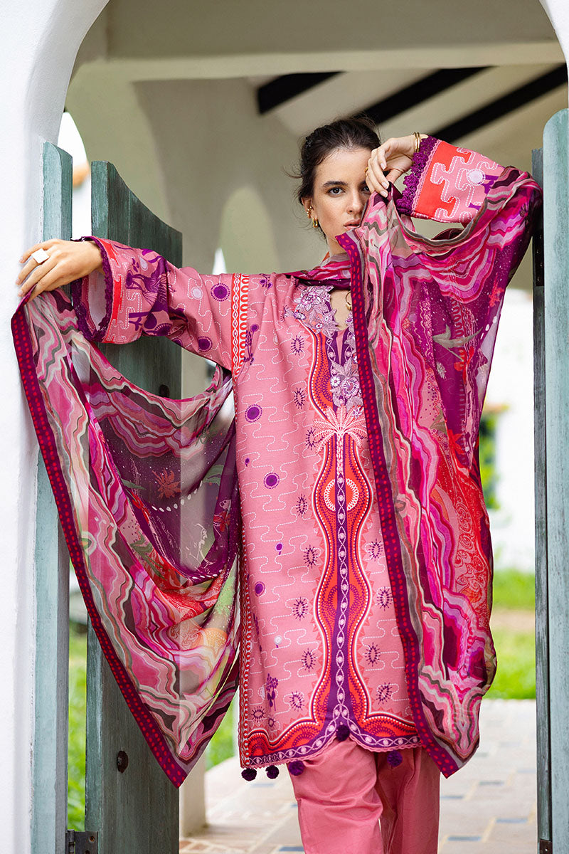 Mushq | Mirasol Printed Cambric | Coral Mar - by Libasekhas UK - Registered Vendor of : Mushq - 100% Original Designer Dress