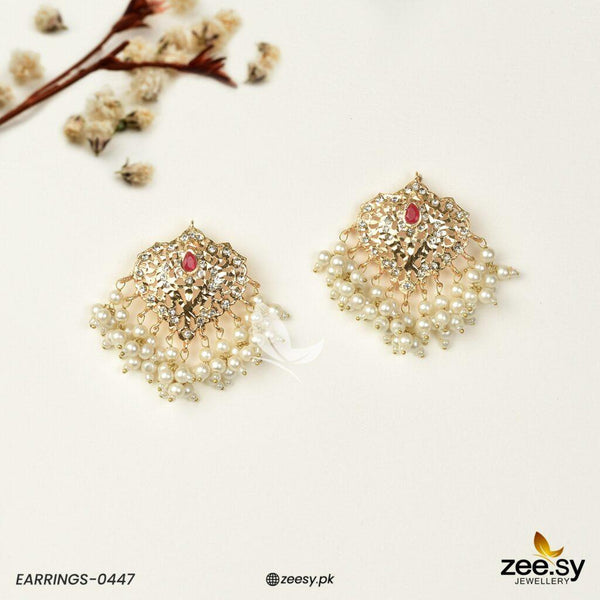 Hyderabadi Earrings-0447 - by - Libasekhas UK - Registered Vendor of : Zeesy - 100% Original Designer Dresss