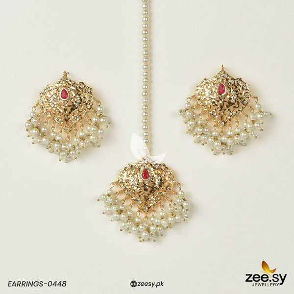 Hyderabadi Earrings-0448 - by - Libasekhas UK - Registered Vendor of : Zeesy - 100% Original Designer Dresss