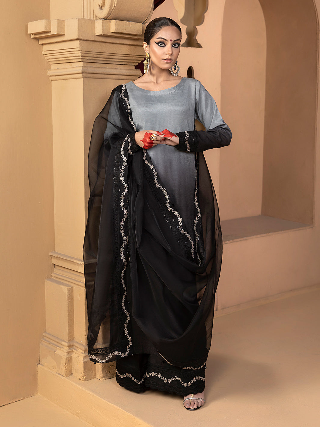 Hem Stitch | Raw Silk Edit 25 | Hazel - by - Libasekhas UK - Registered Vendor of : Hemstitch - 100% Original Designer Dresss