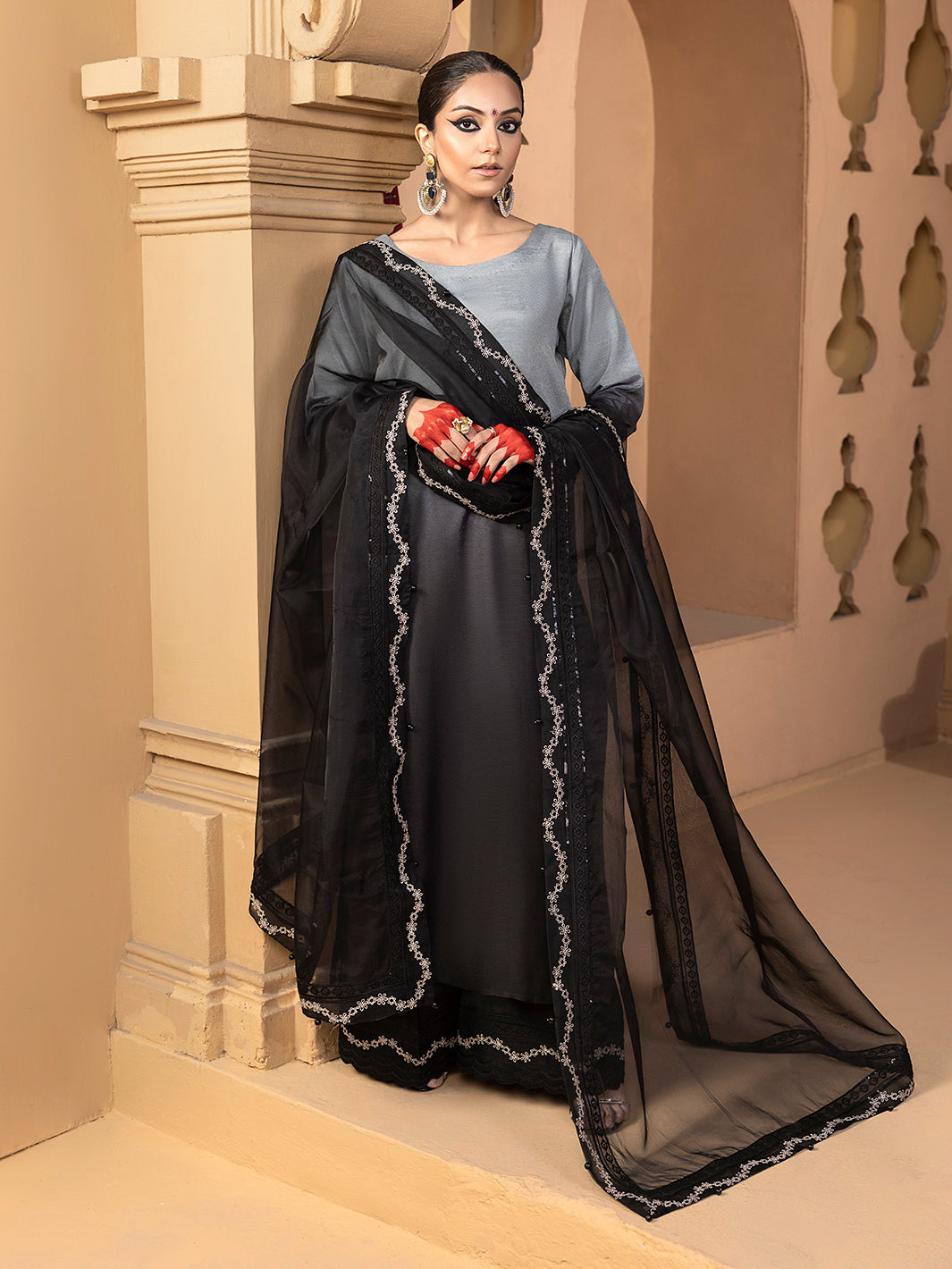 Hem Stitch | Raw Silk Edit 25 | Hazel - by - Libasekhas UK - Registered Vendor of : Hemstitch - 100% Original Designer Dresss