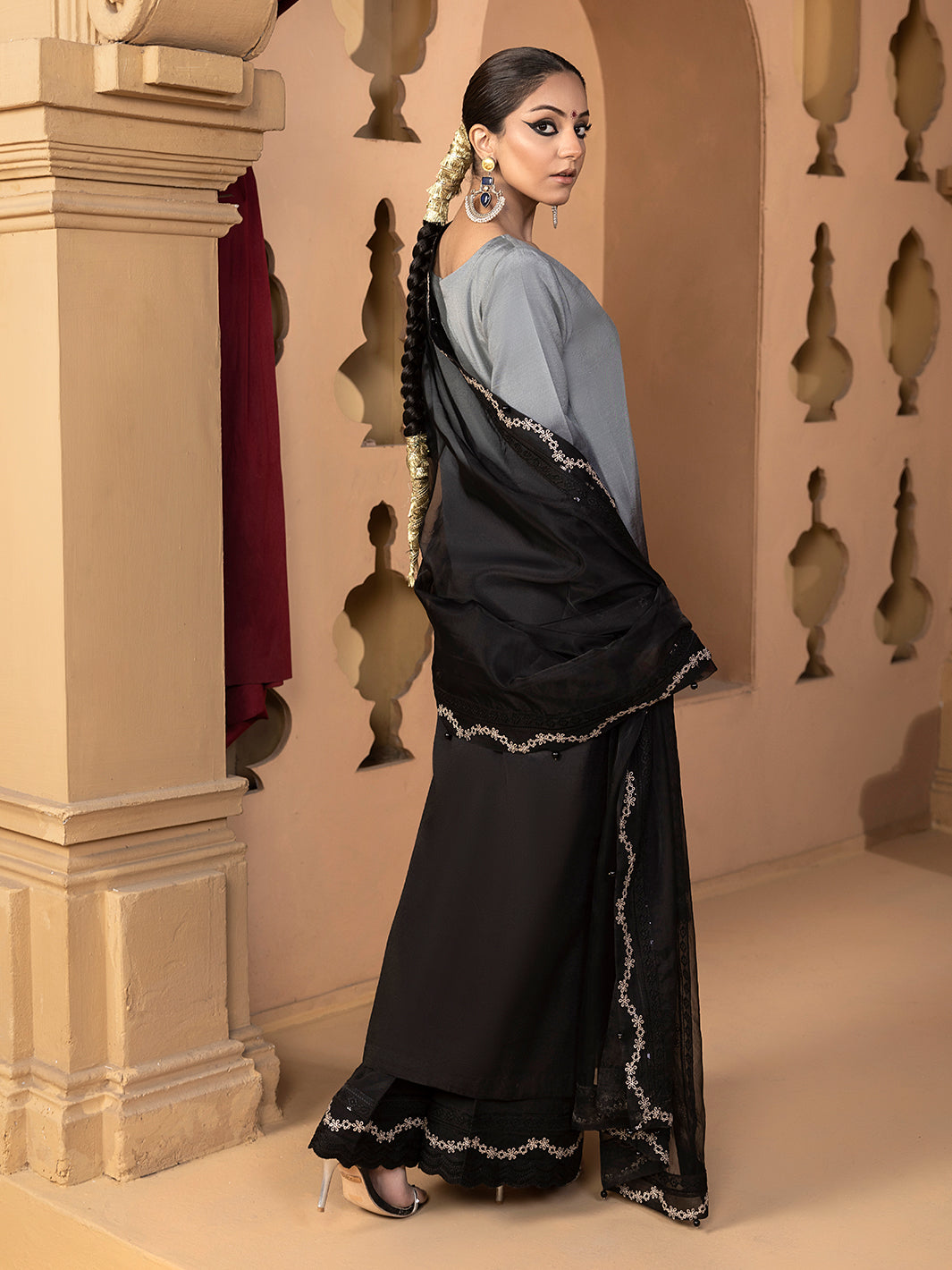 Hem Stitch | Raw Silk Edit 25 | Hazel - by - Libasekhas UK - Registered Vendor of : Hemstitch - 100% Original Designer Dresss